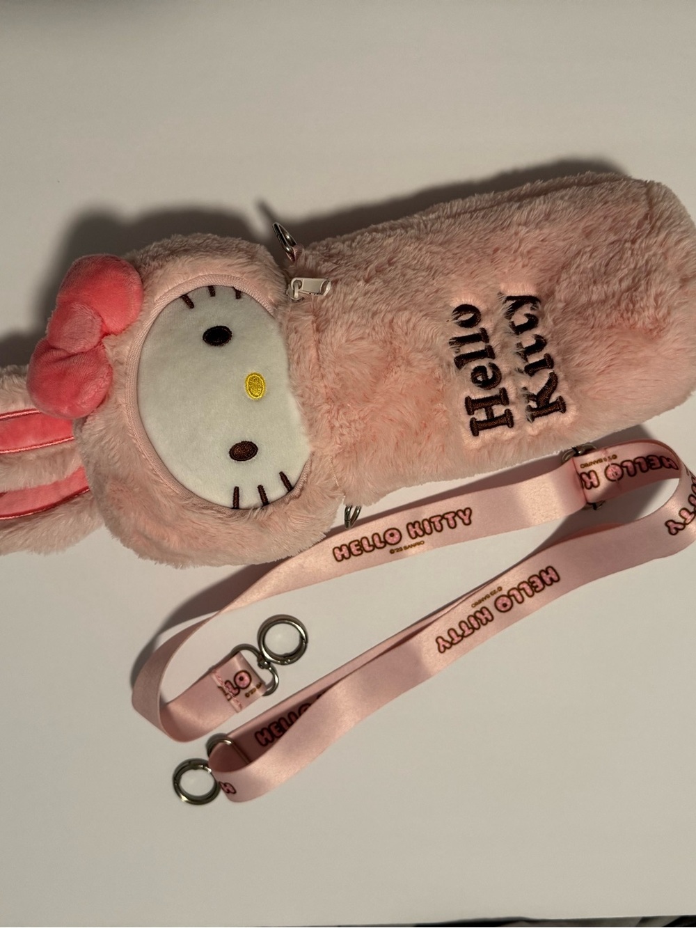 Hello Kitty Sanrio Pink Bunny Plush Crossbody Bag Pouch